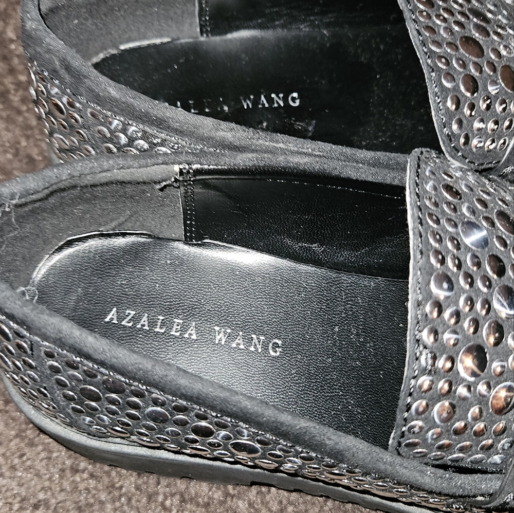 AZALEA WANG Wynne Studded Loafer suede upper, women's size 7 - Picture 3 of 9